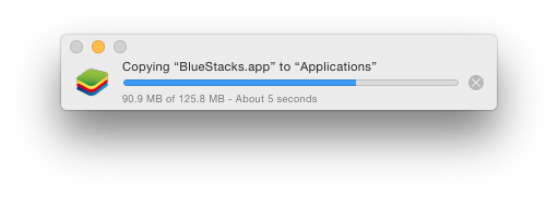bluestacks coping in applications folder