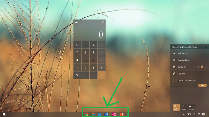 center align taskbar icons