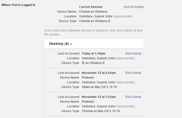 How To Log Out From Any Facebook Session Remotely