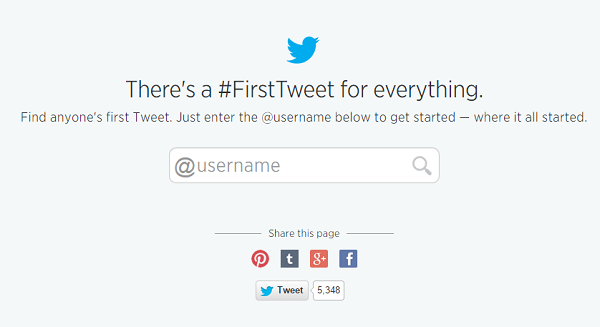 find your first tweet page