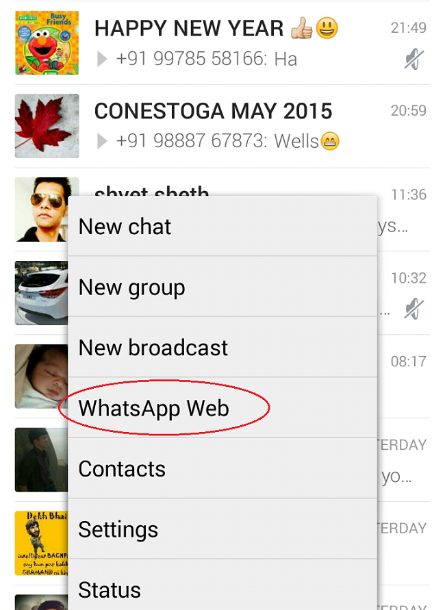 Select WhatsApp Web