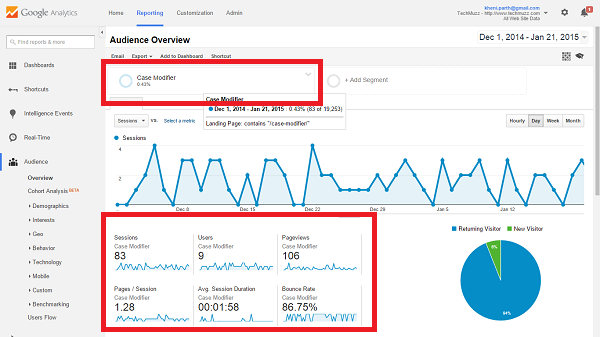Track Traffic Of A Specific Page In The Google Analytics