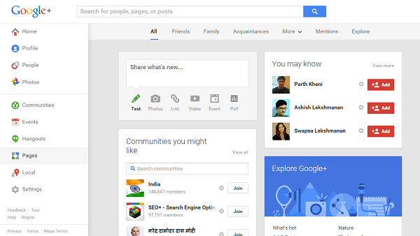 Google+ Profile