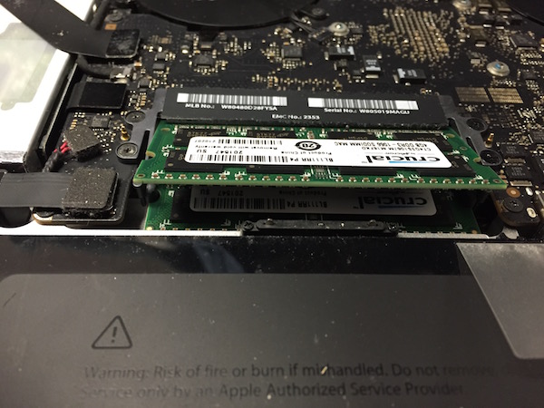 inclined ram in macbook pro