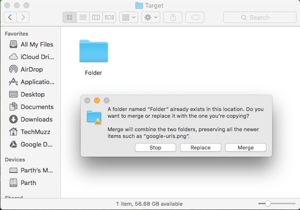 Merge Items Of Two Folders In macOS - TechMuzz