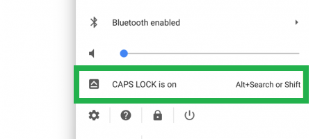 Caps Lock on Chromebook