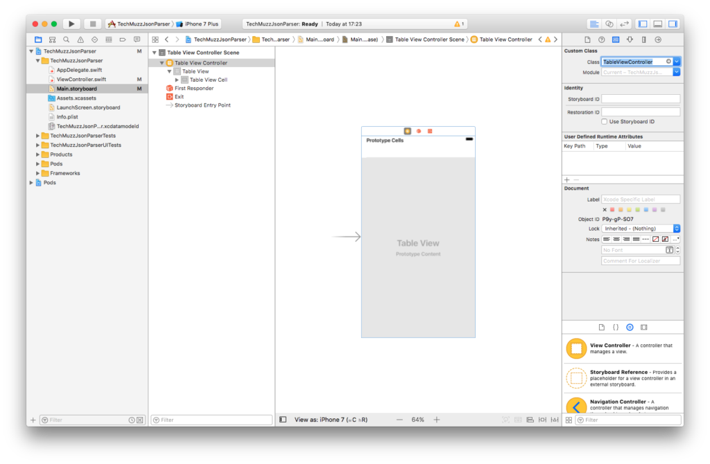 update class attribute in storyboard