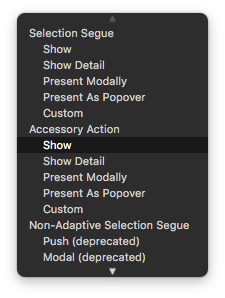 segue between 2 controllers xcode