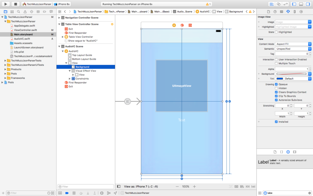 clip to bounds xcode