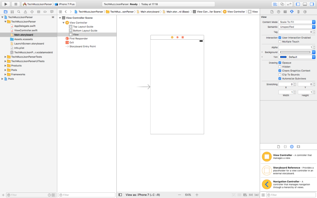 main storyboard in xcode