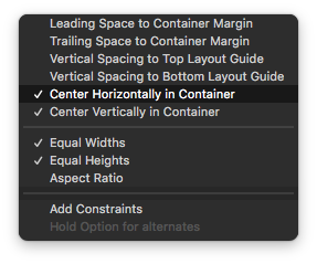 imageview constraints xcode