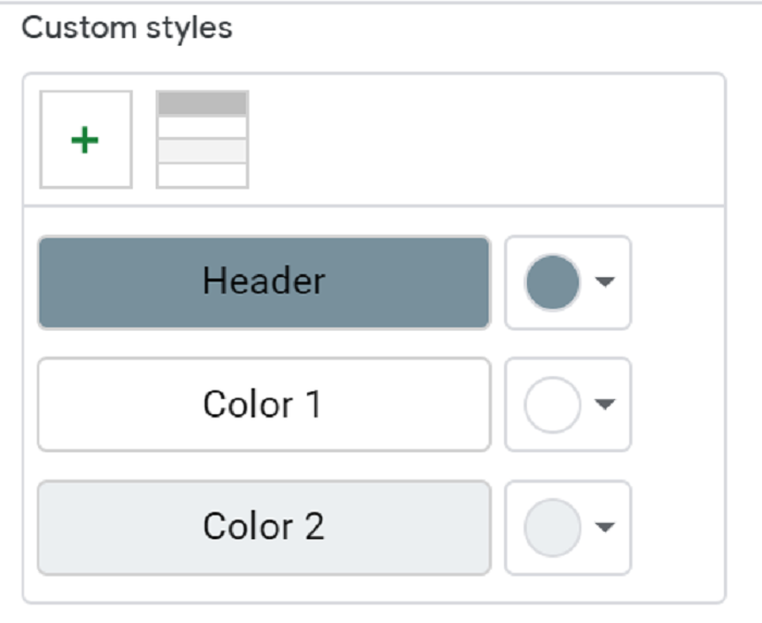 custom color rows in google sheets