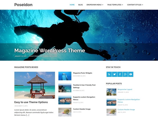 Poseidon Free WordPress Responsive Theme