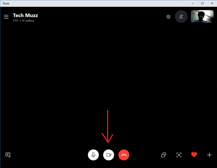 Video Settings while on skype video call