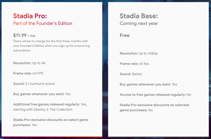 stadia pro vs stadia base